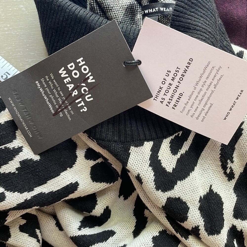 NWT Who What Wear leopard print sweater dress - Picture 8 of 9